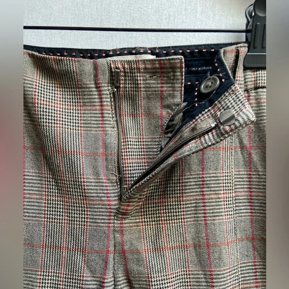 Anthropologie Houndstooth Grid Plaid taper trouser pants Sz 8 - Picture 3 of 12